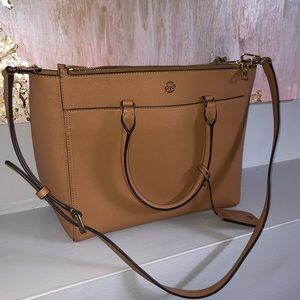 AUTHENTIC Tory Burch CamelColored Structured Purse